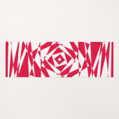 Abstrakte Illusion in Weißrot Yogamatte (Vorderseite (Horizontal))