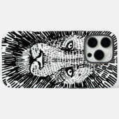 Abstrakte Illustration eines mutigen Löwengesichts Case-Mate iPhone Hülle (Rückseite (Horizontal))