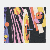 Abstrakte Illustration im psychedelischen Raum, Ge Fleecedecke (Vorderseite (Horizontal))