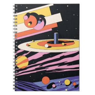 Abstrakte Illustration im psychedelischen Raum, Ge Notizblock