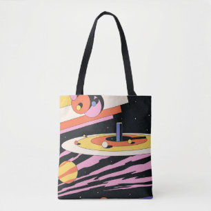Abstrakte Illustration im psychedelischen Raum, Ge Tasche