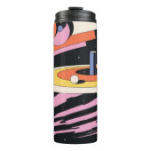 Abstrakte Illustration im psychedelischen Raum, Ge Thermosbecher (Vorderseite)