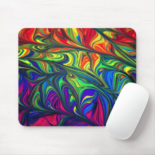 Abstrakte Illustration in Blau, Grün und Rot Mousepad (Mit Mouse)