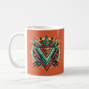 Abstrakte Illustration mit tribalen geometrischen  Kaffeetasse