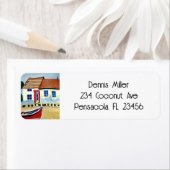 Abstrakte Illustration über Beach House und Boat (Insitu)