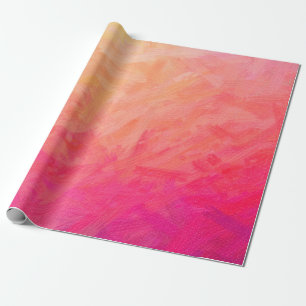 Abstrakte Illustration von rosa, gelber Borstenbür Geschenkpapier