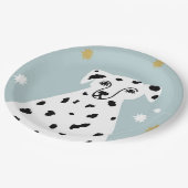 Abstrakte Illustrationshochzeit für niedliche Dalm Pappteller (Schrägansicht)