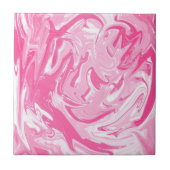 Abstrakte Imitat aus Weiß und Rosa Marmor Keramik Fliese (Vorderseite)