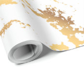 Abstrakte Imitate Gold Modernes Muster Geschenkpapier (Rolleneckpunkt)