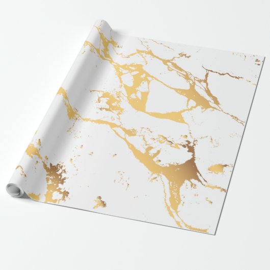Abstrakte Imitate Gold Modernes Muster Geschenkpapier (Ungerollt)