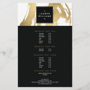 Abstrakte Imitate Goldschmiedemarken auf Weiß Flyer
