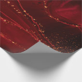 Abstrakte Imitate in Rot, Schwarz und Gold Geschenkpapier (Ecke)