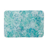 Abstrakte impressionistisch blaue Minzmatte Badematte (Vorderseite)