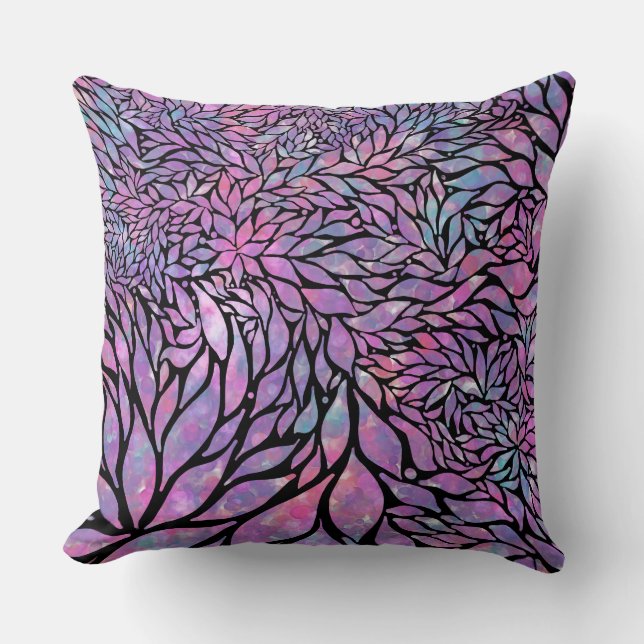 Abstrakte impressionistische Blätter Kissen (Vorderseite)