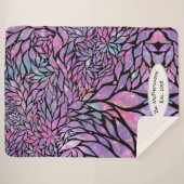 Abstrakte impressionistische Blätter Sherpadecke (Vorderseite (Horizontal))