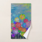 Abstrakte impressionistische Feld der Blume Badhandtuch Set (Handtuch)