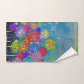 Abstrakte impressionistische Feld der Blume Badhandtuch Set (Handtuch)
