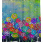 Abstrakte impressionistische Feld der Blume Duschvorhang (Vorderseite)