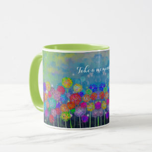 Abstrakte impressionistische Feld der Blume Tasse