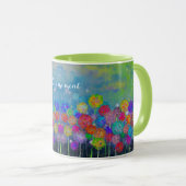 Abstrakte impressionistische Feld der Blume Tasse (VorderseiteRechts)
