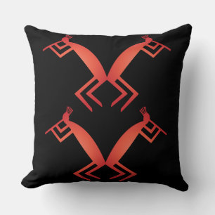 Abstrakte Indianerin Kokopelli Kissen