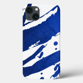 Abstrakte Indigo Blue Pinselstriche Case-Mate iPhone Hülle