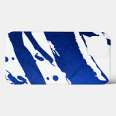 Abstrakte Indigo Blue Pinselstriche Case-Mate iPhone Hülle (Rückseite (Horizontal))