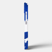 Abstrakte Indigo Blue Pinselstriche Case-Mate iPhone Hülle (Rückseite / Links)