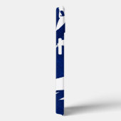 Abstrakte Indigo Blue Pinselstriche Case-Mate iPhone Hülle (Rückseite / Rechts)