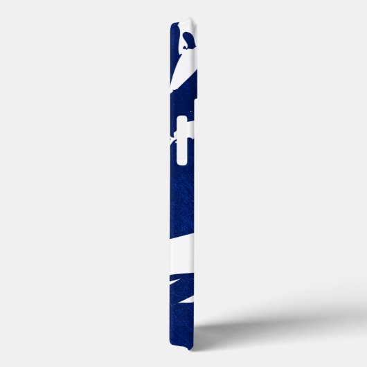 Abstrakte Indigo Blue Pinselstriche Case-Mate iPhone Hülle (Rückseite / Rechts)