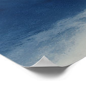 Abstrakte Indigo-Terrain-Wandkunst Poster (Ecke)