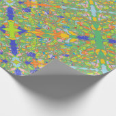 abstrakte indische Sari wie Papier viel grün und Geschenkpapier (Ecke)