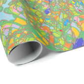 abstrakte indische Sari wie Papier viel grün und Geschenkpapier (Rolleneckpunkt)