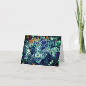 Abstrakte, individuell anpassbare Blue Blossoms No Dankeskarte (Vorderseite)