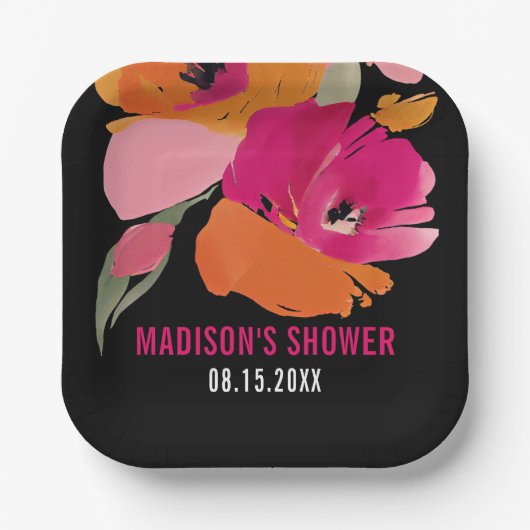 Abstrakte, individuell anpassbare Papierdruckpapie Pappteller (Vorderseite)