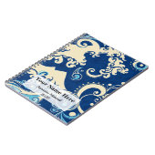 Abstrakte indonesische Batikwelle Notizblock (Linke Seite)