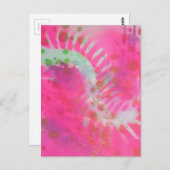 Abstrakte Insekten-Mischmedien Postkarte (Vorne/Hinten)