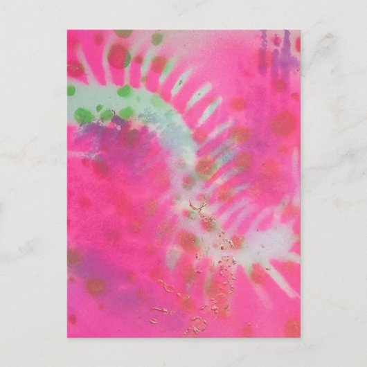 Abstrakte Insekten-Mischmedien Postkarte (Vorderseite)