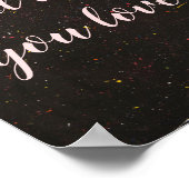 Abstrakte Inspiration "Finden Sie, was Sie Liebe? Poster (Ecke)