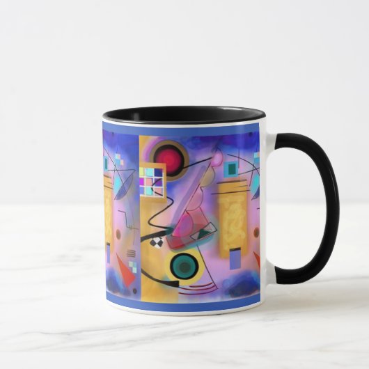 Abstrakte inspirierte Tasse der Kunst und des (Rechts)