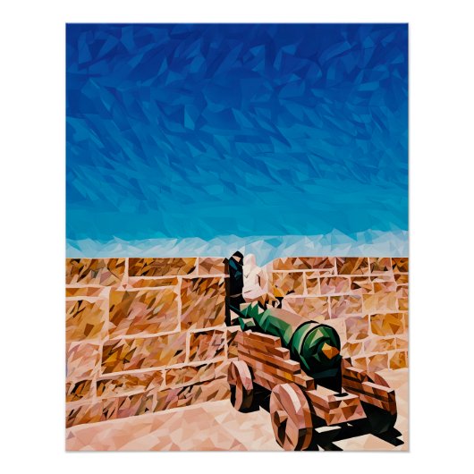 Abstrakte Interpretation des historischen Cannons Poster (Vorderseite)