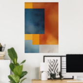 Abstrakte irdische Geometrie Poster (Heimbüro)