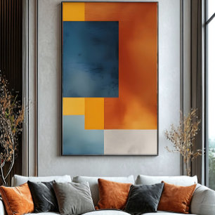 Abstrakte irdische Geometrie Poster