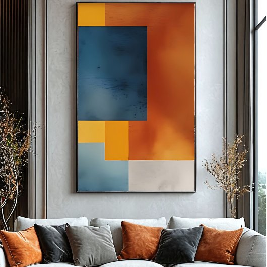 Abstrakte irdische Geometrie Poster