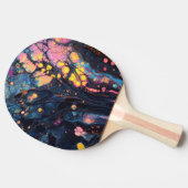 Abstrakte Iridescent Art Ping Pong Paddle Tischtennis Schläger (Seitenansicht)