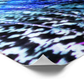 Abstrakte Iridescent Peacock Feathers Poster (Ecke)