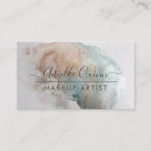 Abstrakte Iridescent Watercolor Makeust Artist Visitenkarte