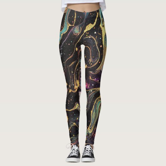 Abstrakte iridestische Kunst-Leggings Leggings (Vorderseite)