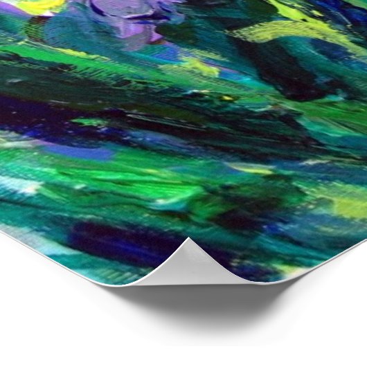 Abstrakte Iris Blume Kunstdrucke Poster (Ecke)