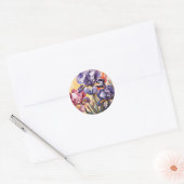 Abstrakte Iris-Blume Runder Aufkleber (Umschlag)
